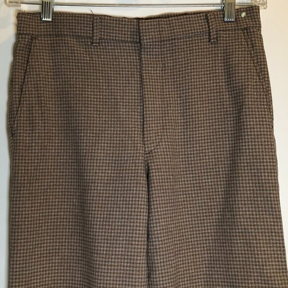 The Vintage Twin (Sears) Classic Tweed Tan/Brown Trousers Size 32/30 EUC - Picture 2 of 12